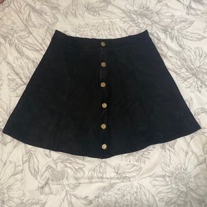 Allegra K NWOT Size M Black Button Up Skirt